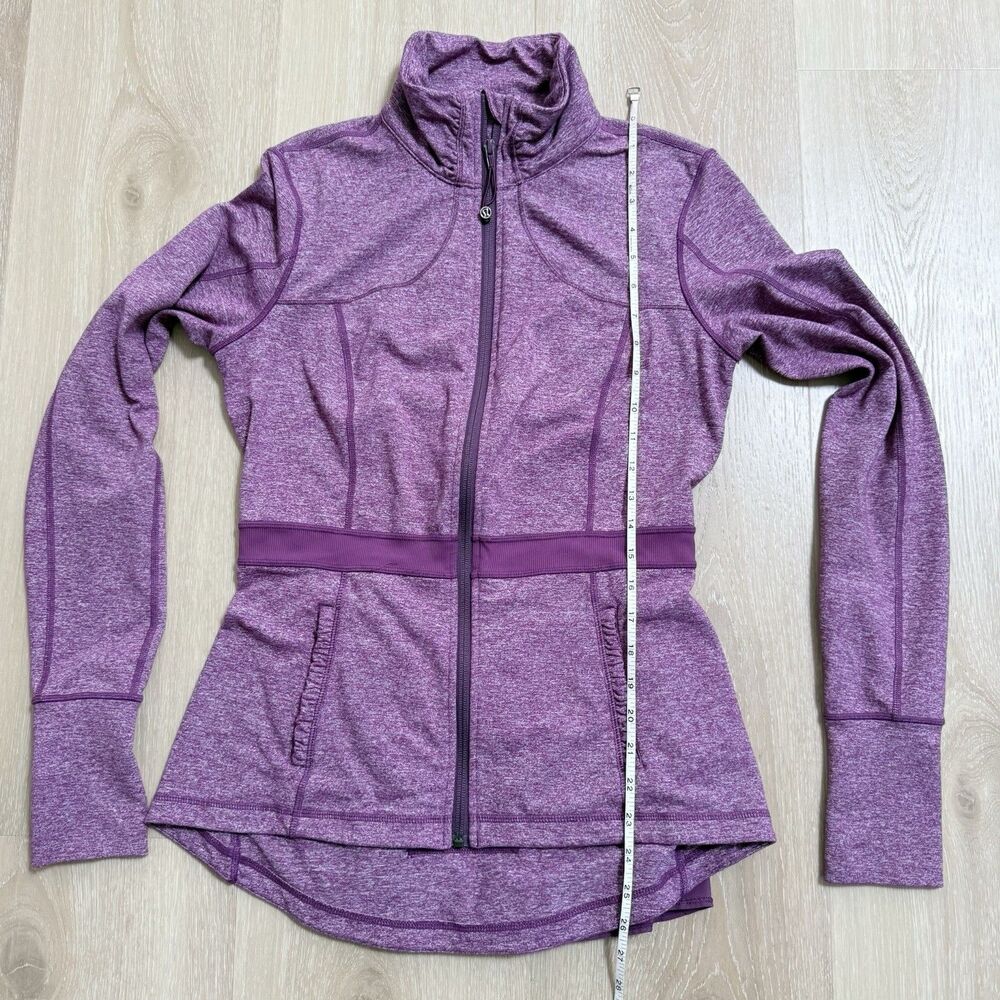 Lululemon RARE Peplum Pleated Riding Jacket in Heathered Ultra Violet Size 10 - Picture 9 of 16